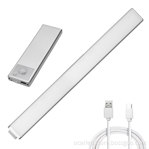 Split Battery Rechargeable LED Motion Sensor Cabinet Night Light - 1800mAh/3000mAh, Type C, 25CM/40CM/60CM/90CM